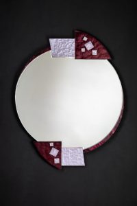 AMON cm 78 x 60 Mirror and Murano Glass