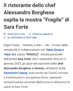 Agenfood Sara Forte e Alessandro Borghese
